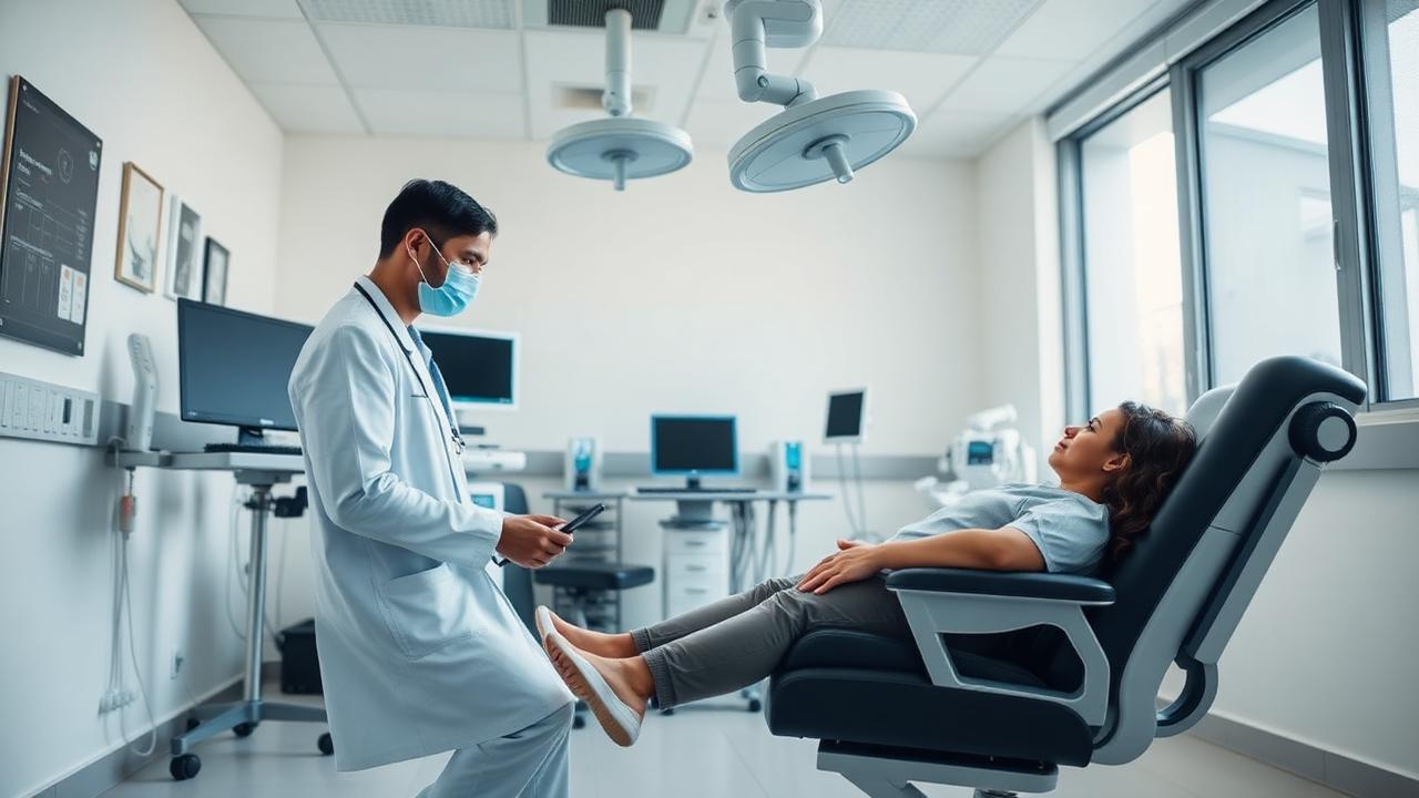 Enfermera de SACOD cuidando a un paciente en casa